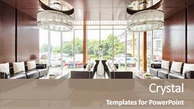  Presentation with lobby - Presentation enhanced with luxury hotel lobby and furniture background and a coral colored foreground