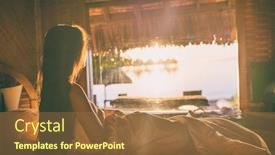  Presentation with polynesia - PPT theme enhanced with luxury-hotel-room-honeymoon-travel background and a tawny brown colored foreground