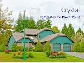 Luxury House At Fall PPT template 28 | CrystalGraphics