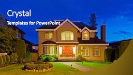  Presentation with luxury gold - Cool new presentation with luxury house at night backdrop and a royal blue colored foreground