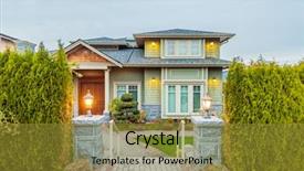  Presentation with luxury vintage house - Amazing presentation theme having luxury house at night backdrop and a gold colored foreground