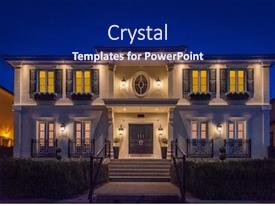 Luxury House At Night PPT template 51 | CrystalGraphics