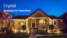  Presentation with luxury house - Amazing presentation having luxury-house-at-night backdrop and a cobalt blue colored foreground