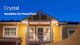  Presentation with luxury house - Beautiful slide deck featuring luxury-house-at-night backdrop and a cobalt blue colored foreground