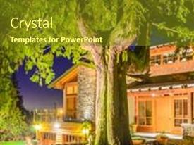 Luxury House At Night PPT template 14 | CrystalGraphics