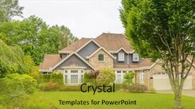  Presentation with luxury house - Cool new theme with luxury house at summer day backdrop and a  colored foreground