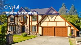  Presentation with luxury house - Colorful PPT layouts enhanced with luxury house at sunny day in vancouver canada backdrop and a ocean colored foreground