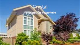  Presentation with luxury house - Audience pleasing PPT theme consisting of luxury-house-at-sunny-day backdrop and a teal colored foreground