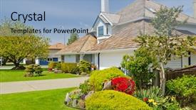  Presentation with luxury house - Amazing PPT theme having luxury house in vancouver canada backdrop and a  colored foreground