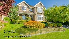  Presentation with luxury house - Slide set featuring luxury house in vancouver canada background and a  colored foreground