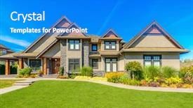  Presentation with luxury house - Cool new theme with luxury house in vancouver canada backdrop and a cobalt blue colored foreground