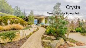  Presentation with luxury house - PPT layouts featuring limited number of colours brown background and a light gray colored foreground