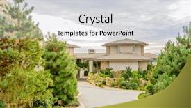  Presentation with luxury house - Theme enhanced with limited number of colours brown background and a light gray colored foreground