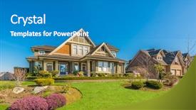  Presentation with luxury house - PPT layouts enhanced with luxury house in vancouver canada background and a gray colored foreground