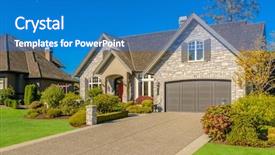  Presentation with luxury house - Amazing presentation design having luxury house in vancouver canada backdrop and a teal colored foreground