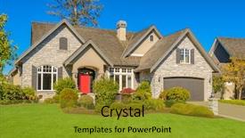  Presentation with luxury house - Presentation featuring luxury house in vancouver canada background and a  colored foreground