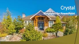  Presentation with luxury house - Presentation theme consisting of luxury house in vancouver canada background and a teal colored foreground