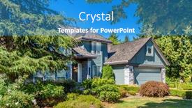  Presentation with luxury house - Colorful theme enhanced with luxury house in vancouver canada backdrop and a teal colored foreground