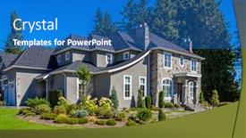  Presentation with luxury house - Slides consisting of luxury house in vancouver canada background and a teal colored foreground