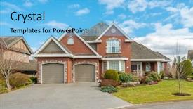  Presentation with luxury car - PPT theme with luxury house with a two background and a light blue colored foreground