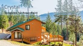  Presentation with house forest - PPT layouts having luxury-house-with-forest-bacground background and a light blue colored foreground