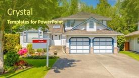  Presentation with luxury house - Amazing presentation design having luxury house backdrop and a tawny brown colored foreground