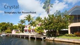  Presentation with luxury - PPT theme consisting of luxury-houses-on-the-grand background and a light blue colored foreground