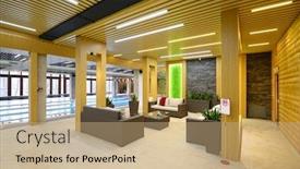  Presentation with sportive cycling - PPT layouts featuring luxury-indoor-sportive-swimming-pool background and a coral colored foreground