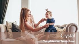  Presentation with baby fashion - Colorful theme enhanced with luxury interior baby princess backdrop and a coral colored foreground