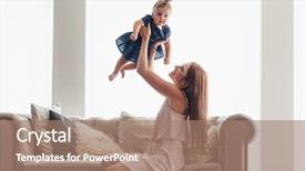  Presentation with baby fashion - Slides enhanced with luxury interior baby princess background and a coral colored foreground