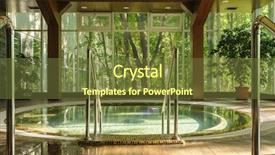  Presentation with green-morning - Slide set enhanced with luxury jacuzzi bath in green background and a tawny brown colored foreground