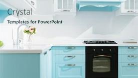  Presentation with luxury - Presentation design enhanced with luxury-kitchen-interior-in-white background and a lemonade colored foreground