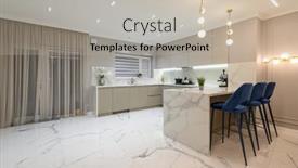  Presentation with dining - PPT theme featuring luxury-large-modern-white-marble background and a mint green colored foreground