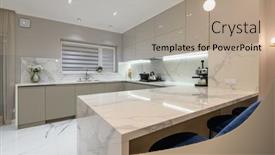  Presentation with dining - Cool new presentation design with luxury-large-modern-white-marble backdrop and a coral colored foreground