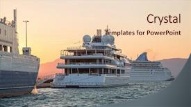  Presentation with luxury yacht - PPT layouts featuring luxury large super or mega background and a lemonade colored foreground