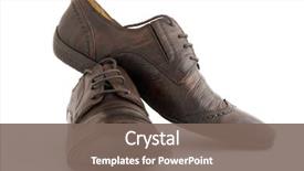  Presentation with shoes luxury - Colorful theme enhanced with luxury leather man's shoes backdrop and a gray colored foreground