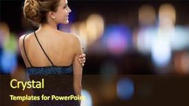  Presentation with glamour - Presentation theme having luxury lifestyle - people holidays and glamour concept background and a tawny brown colored foreground