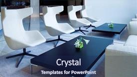  Presentation with luxury hotel - Beautiful presentation featuring luxury lobby interior in hotel backdrop and a navy blue colored foreground