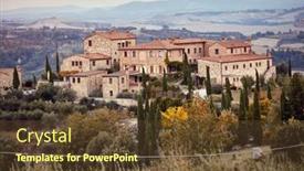  Presentation with winery - Cool new theme with luxury mansion family home on vineyard winery background backdrop and a tawny brown colored foreground