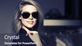  Presentation with luxury fashion - Slides having luxury marketing - young fashion woman background and a navy blue colored foreground