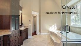  Presentation with tub - Slide deck consisting of luxury master bath with step up tub background and a coral colored foreground