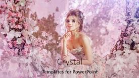  Presentation with masquerade ball - Slide deck with luxury-model-in-vintage-style background and a soft green colored foreground