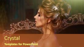  Presentation with masquerade ball - Cool new PPT layouts with luxury-model-in-vintage-style backdrop and a red colored foreground