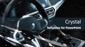  Presentation with luxury car - Presentation theme with luxury-modern-car-interior-detail background and a ocean colored foreground