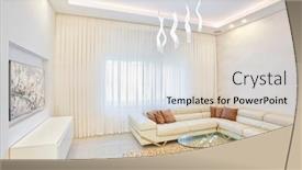  Presentation with furniture design - Colorful PPT layouts enhanced with luxury-modern-home-interior-design backdrop and a lemonade colored foreground