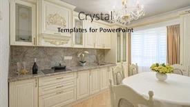  Presentation with dining table - Theme having luxury-modern-neoclassic-beige-kitchen background and a mint green colored foreground