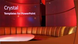  Presentation with luxury - Amazing slides having luxury night restaurant - nightclub interior backdrop and a tawny brown colored foreground