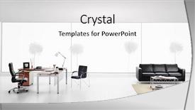  Presentation with office life - Amazing PPT theme having luxury office life backdrop and a white colored foreground