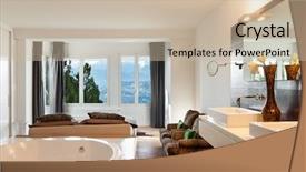  Presentation with bedroom modern - Amazing slides having luxury real estate - beautiful interiors of a modern backdrop and a soft green colored foreground