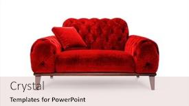 Presentation with luxury - Audience pleasing slide set consisting of luxury red armchair on white background included clipping path backdrop and a lemonade colored foreground